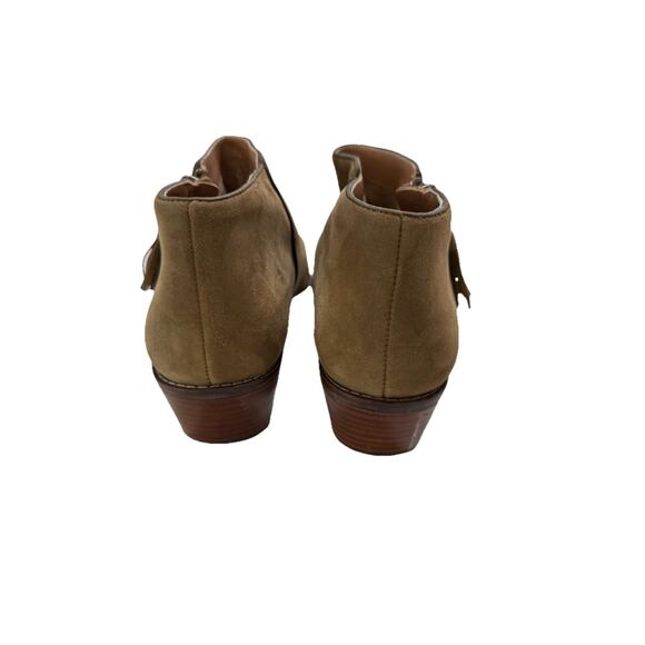 Vionic Boots Women’s 9.5 Serena Ankle Booties Brown Suede Side Zip Block Heels - Picture 6 of 9